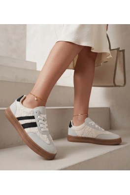Baltas-Pilkos Spalvos Sneakers Stiliaus Na platformos Lotiara